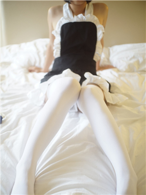 網紅少女-押尾貓-VIP套圖-純潔白絲女仆-2018110702