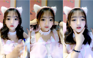 童顏大奶清純可愛大眼睛萌妹,胸前壹對大白兔相當柔軟[MP4/500M]