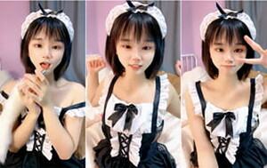 長相清純短發00後萌妹,性感女仆裝誘惑,和男友居家大秀,手指扣弄全是水[MP4/813M]