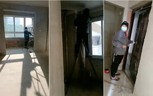 熟婦大本營,阿姨新房視察裝修情況,勾搭民工夫妻啪啪,老B真敗火[MP4/276M]