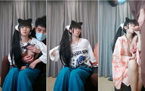 雙馬尾清純00後眼鏡萌妹,身材高挑纖瘦,皮膚緊致白嫩,沐洱毛不多,這就是青春[MP4/1G]