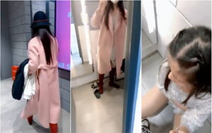 萬達廣場帶老婆進換衣間開炮,伴隨著商場促銷叫賣聲後入真刺激