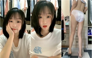 父母出門了,短發清純學生妹躲進衣帽間撩騷,我大姨媽來了不穿內內,只讓看妳艹不到