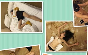 年輕美女銷售被兩位BT客戶嚇Y藥迷翻,多角度各種姿勢被爆插