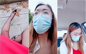 氣質高雅大方眼鏡禦姐美婦戶外大膽露出,這麽端莊賢惠背地裏也會玩這麽開放