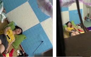 窗外門縫偷窺幾個寂寞小姐姐自慰看表情是高潮了5V