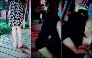 還是熟女膽子肥，傍晚戶外果體露出，旁邊公路車水馬龍，這邊春光無限