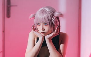 二次元Coser-浵卡-皮褲主題鑒賞，人工白虎嫩鮑40P+1V